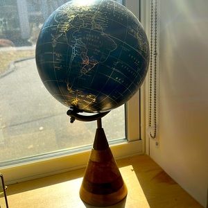 Decorative black and gold globe